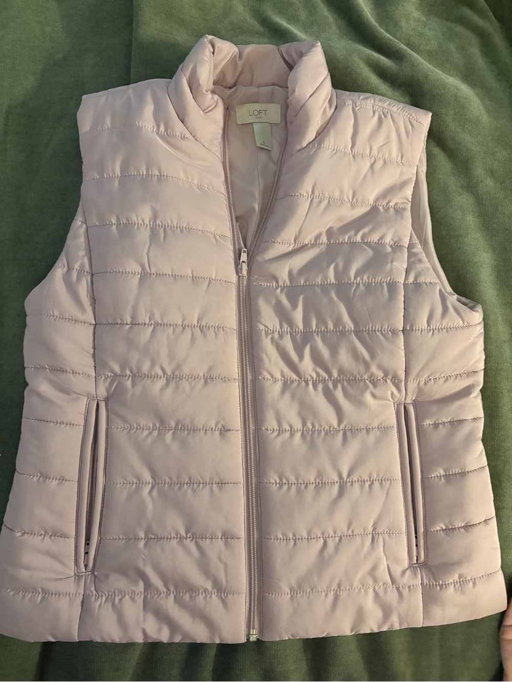 LOFT Quilted Sleeveless Puffer Vest - Pale Pink